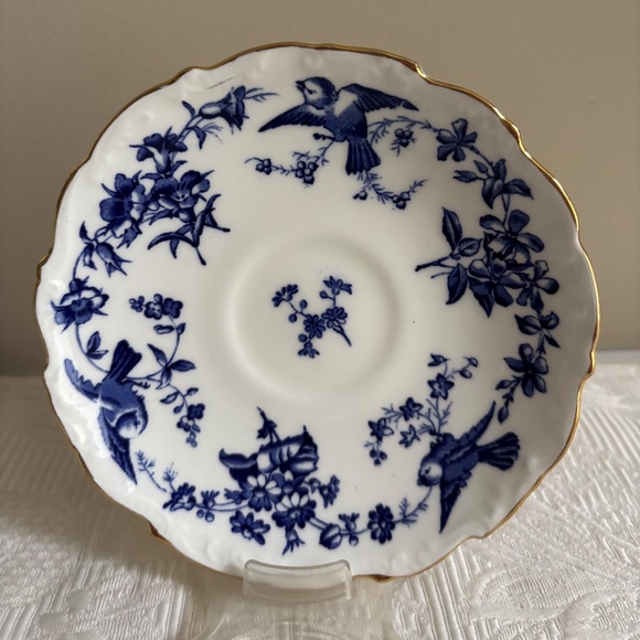 Coalport Blue Bird Cup & Saucer - Picture 3 of 4